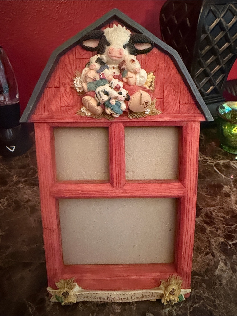 Mary Moo Moo’s Barn Frame - Red Decorative Photo Frame